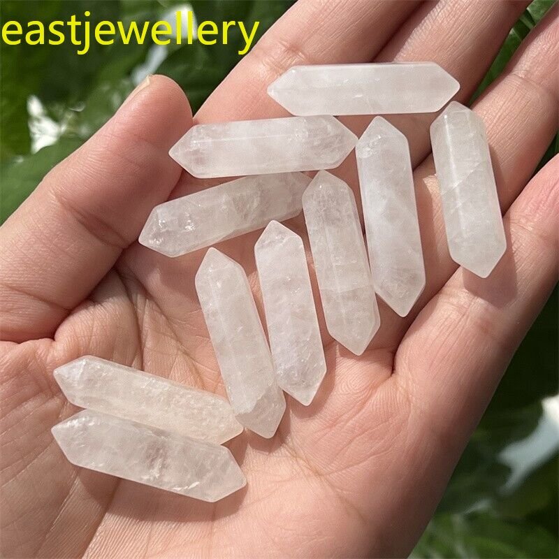 Wholesale natural clear quart obelisk quartz crystal wand double point 105pcs