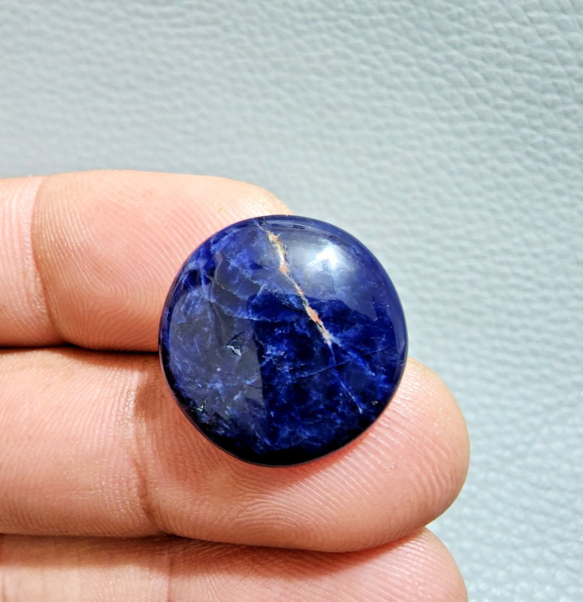 12 Crt Beautiful A+ African Sodalite Cabochon Round Shape Loose Gemstone Jewelry