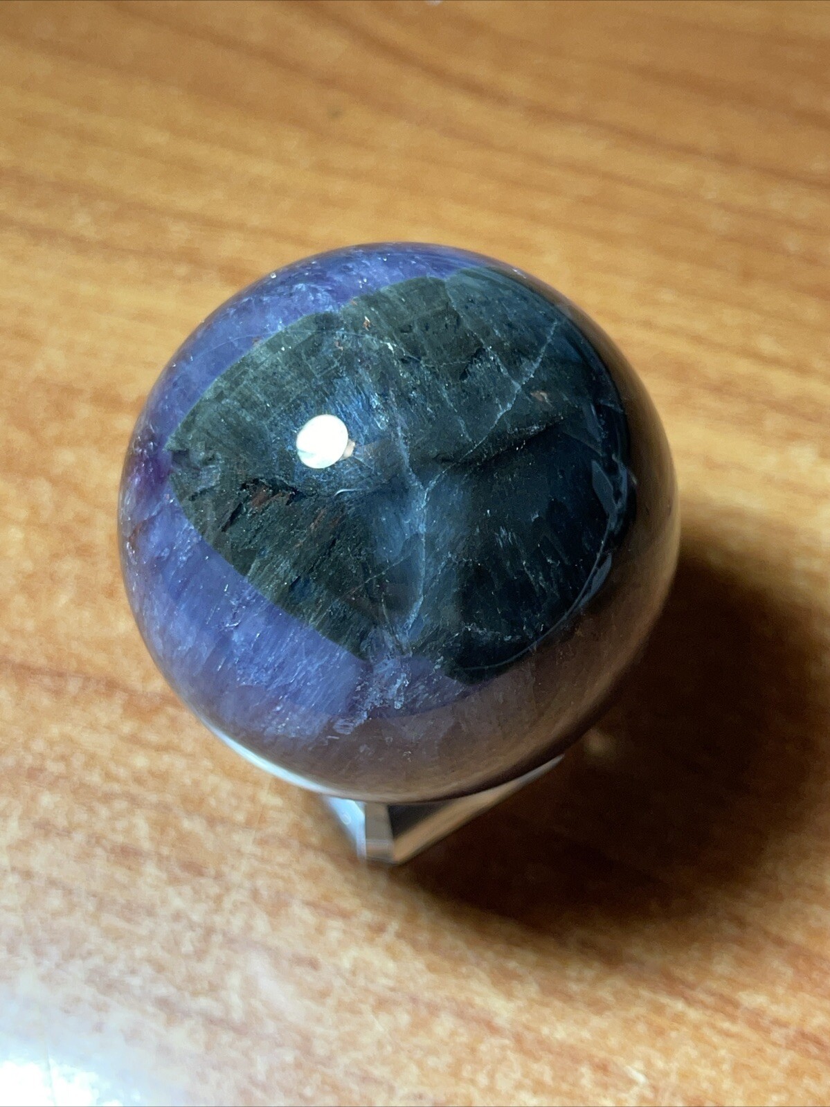 Auralite 23 Crystal Sphere Ball Orb With Excellent Flash 46.9mm 143g