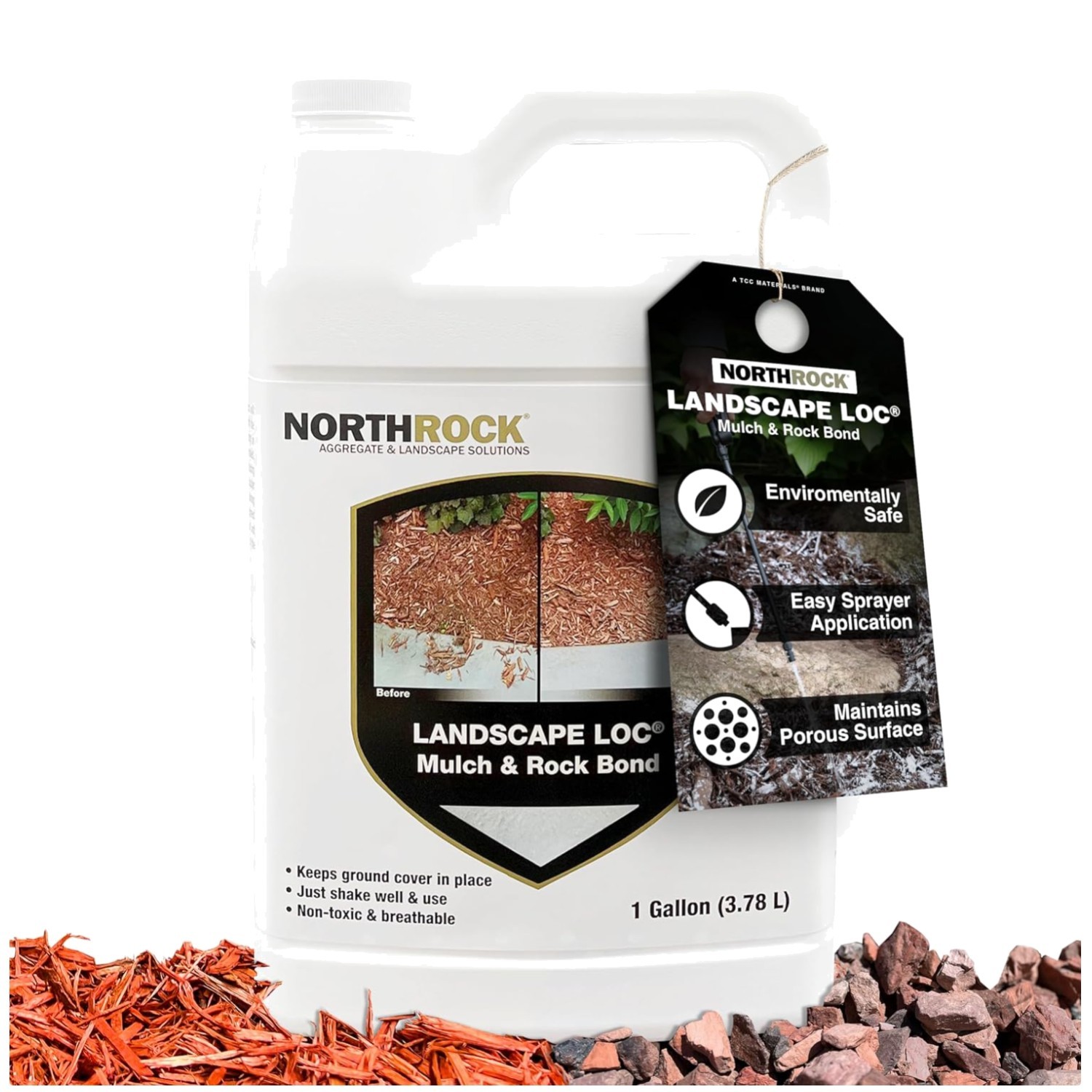 Mulch & Rock Bond – Strong Stabilizing Glue//