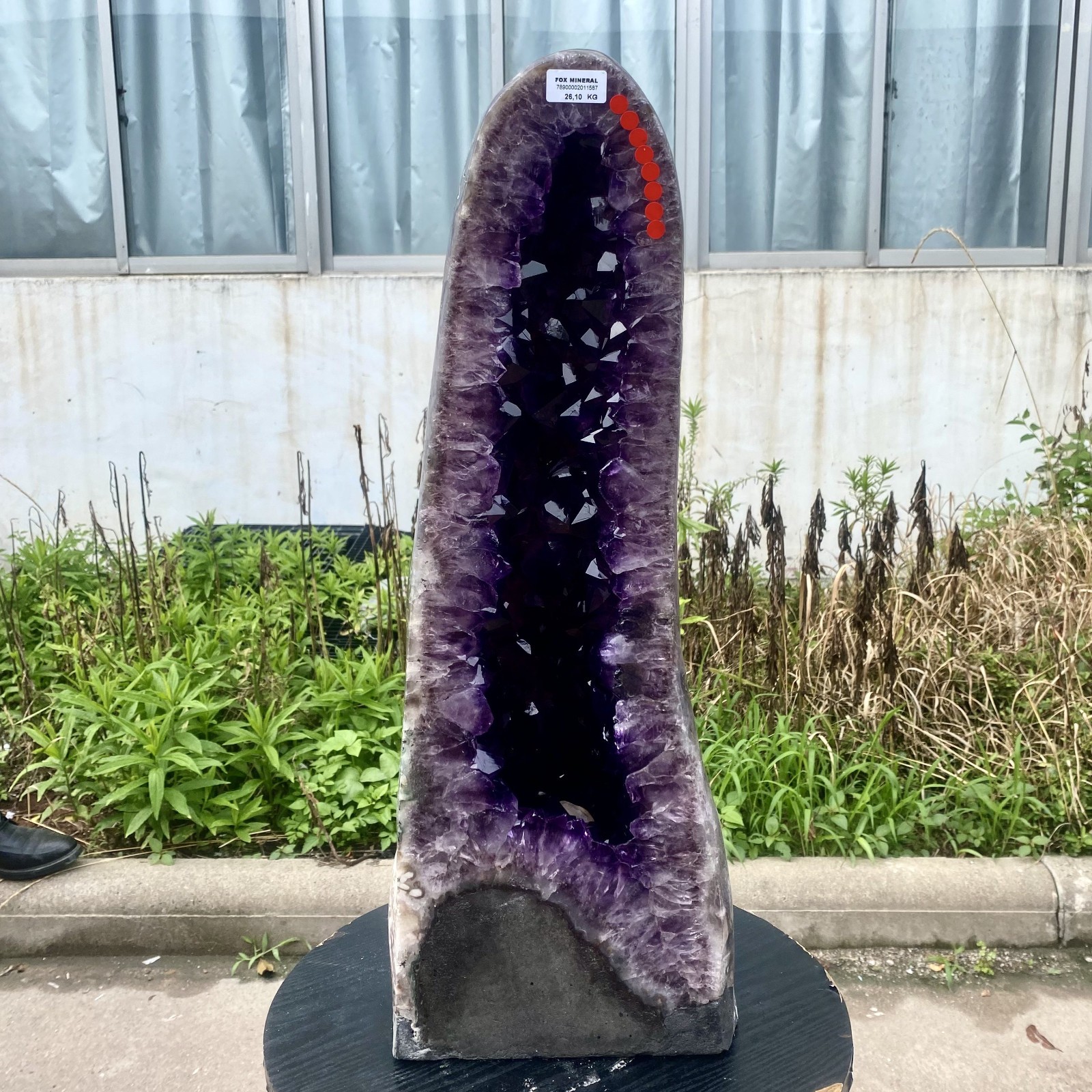 57LB Large Natural Amethyst Geode Cathedral Crystal Cluster Specimen Healing