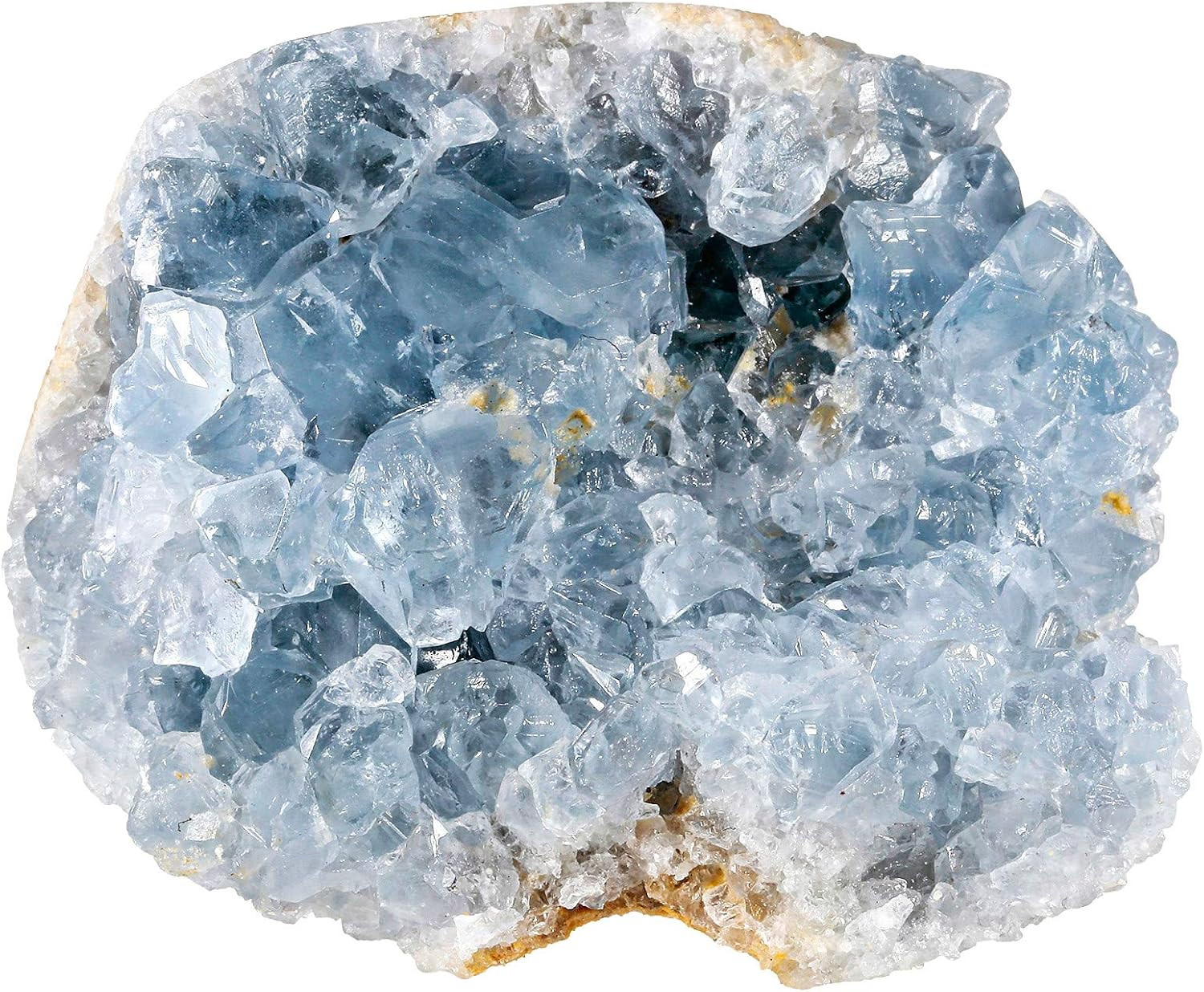 Natural Raw Blue Celestite Mineral Healing Crystal Cluster Geode Irregular Home