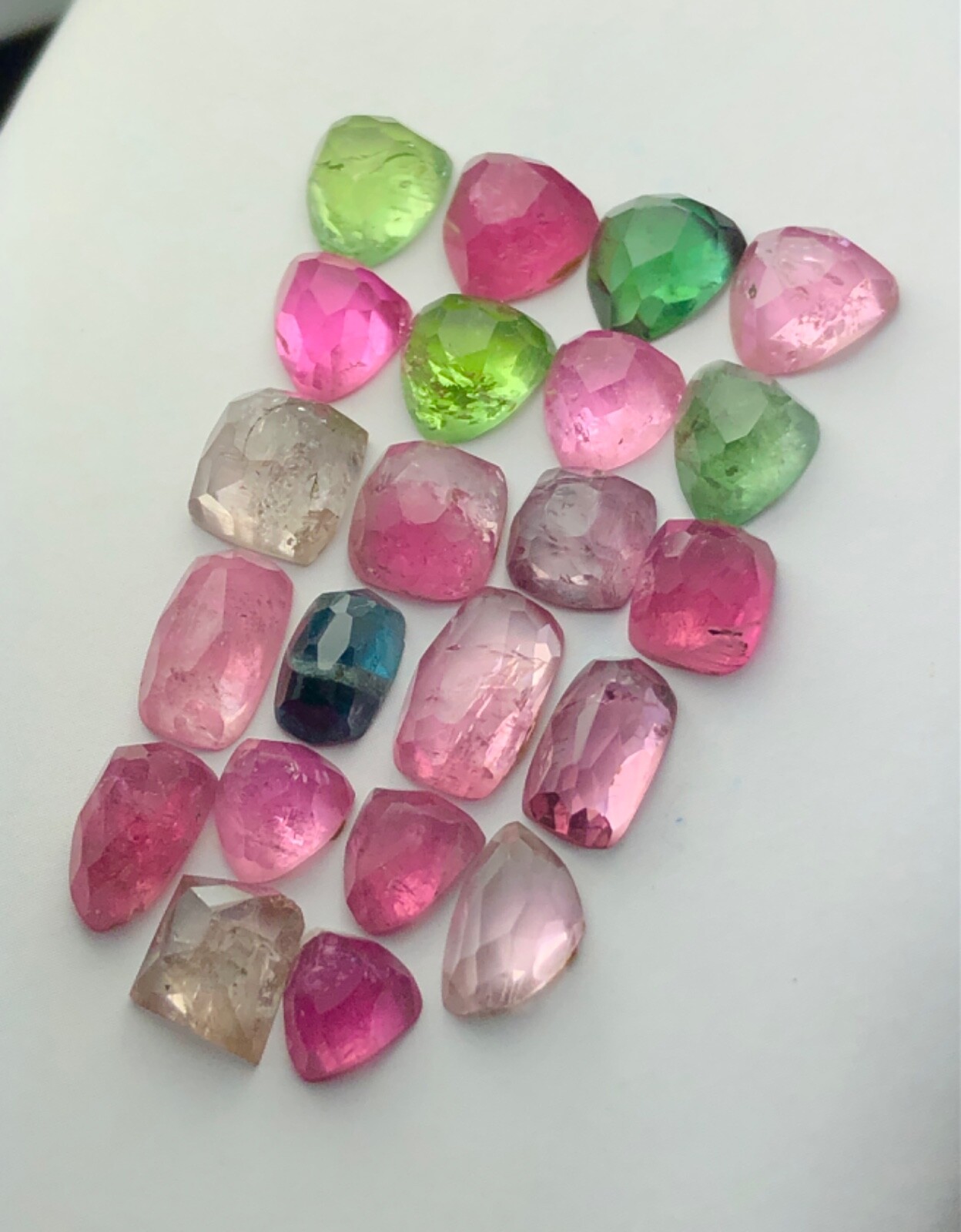32 Carts Beautiful Mix Color Tourmaline Rosecuts 100% Natural from Afghanistan