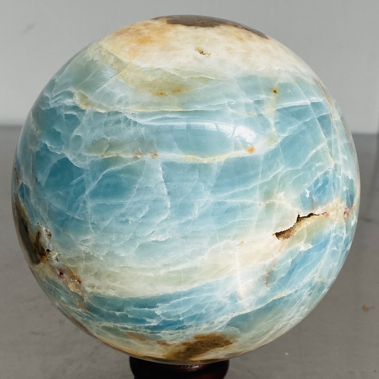 Natural amazon stone quartz ball crystal sphere healing 1760G (3.88LB)