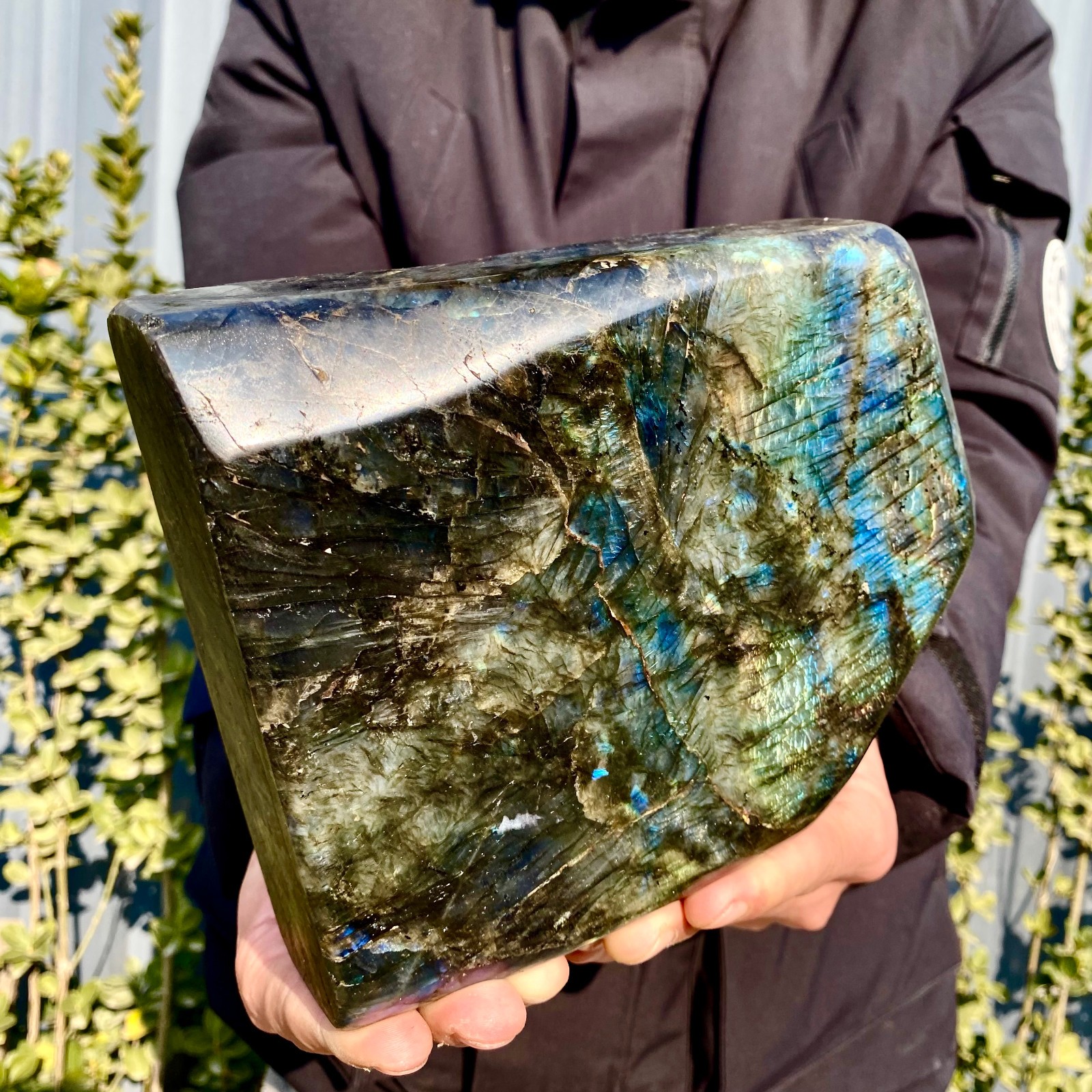 8.19LB Natural Gorgeous Labradorite Quartz Crystal Stone Specimen Healing