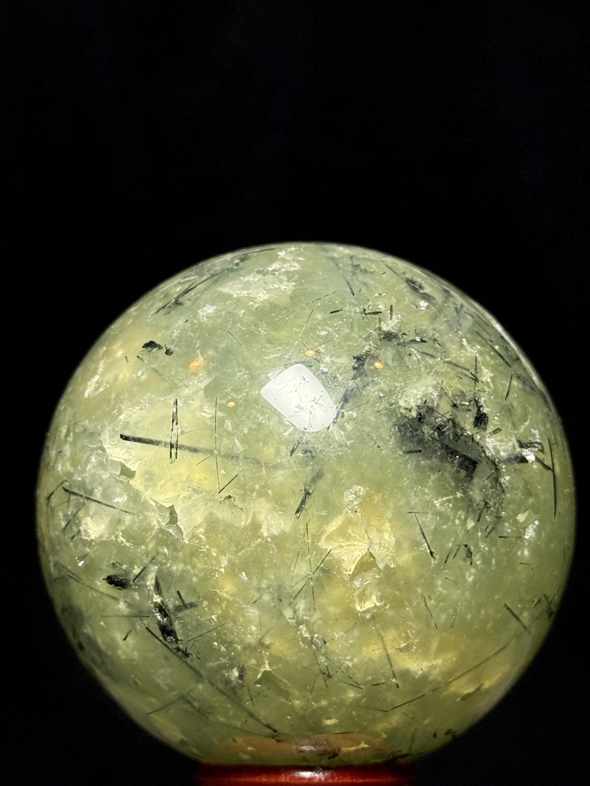 67mm PREHNITE EPIDOTE SPHERE 💚449g Green Mineral Reiki Chakra Gem Witch Crystal
