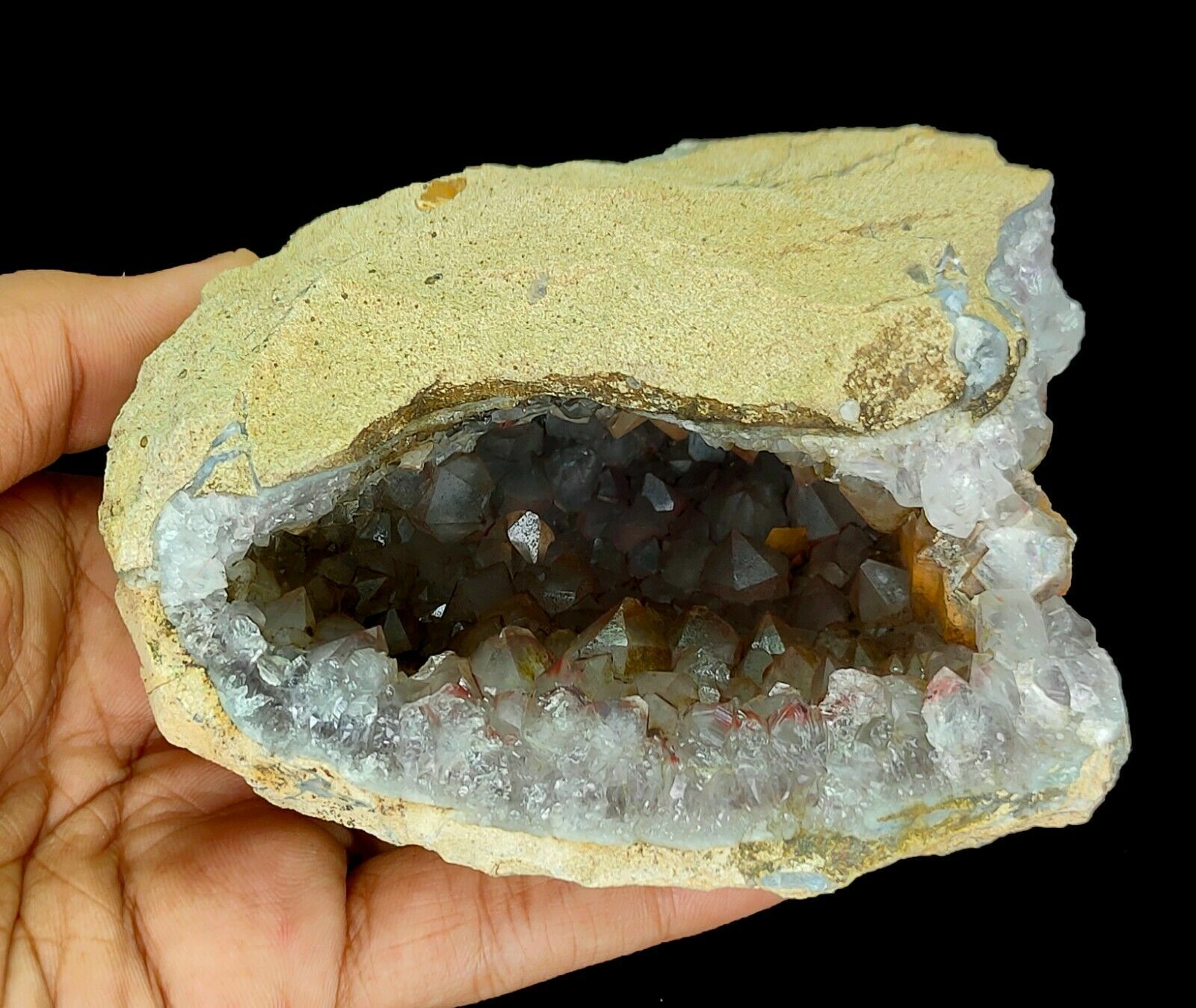1.5 LB Natural Amethyst Geode Mineral Specimen – India