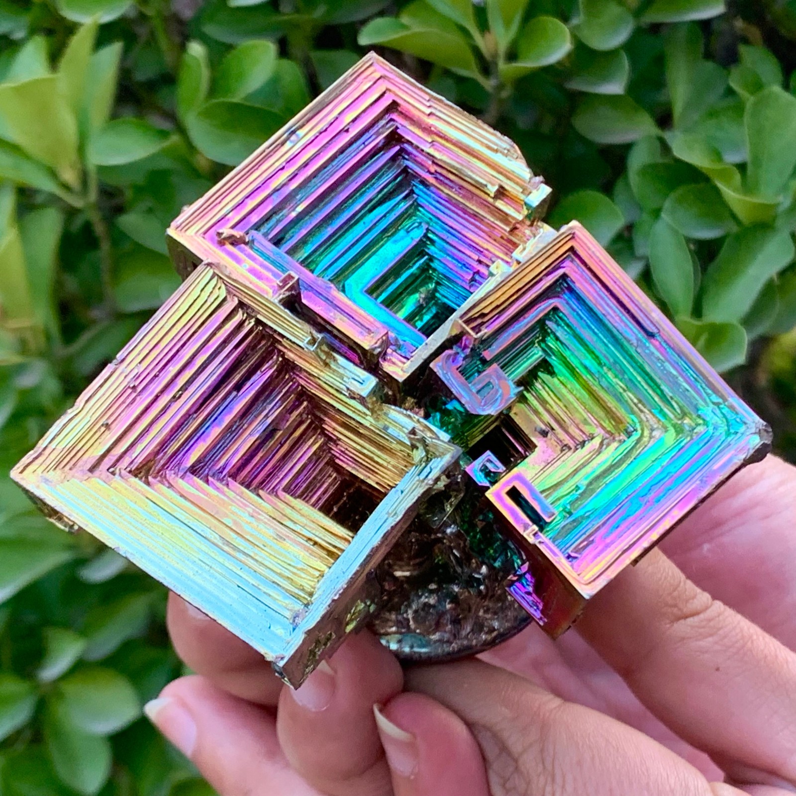 1.63LB ram Bismuth rainbow crystal elementBi gemstone Mineral specimen healing