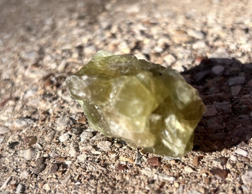 Green Calcite Specimen Translucent Mineral Rough Cut Stone 56 grams 2.5 in.