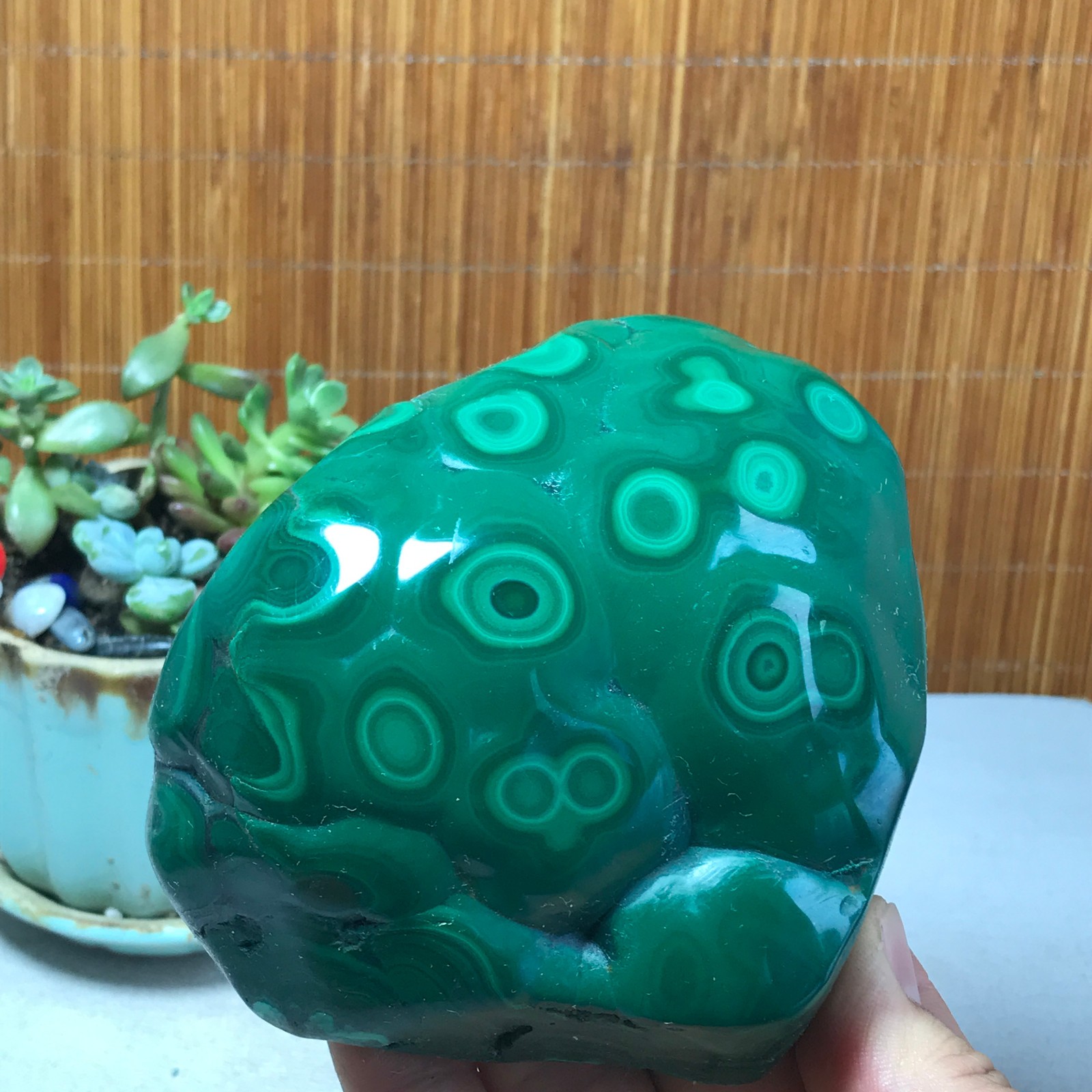 886g Natural Malachite Rough/Polish original mineral Crystal Specimen A5519