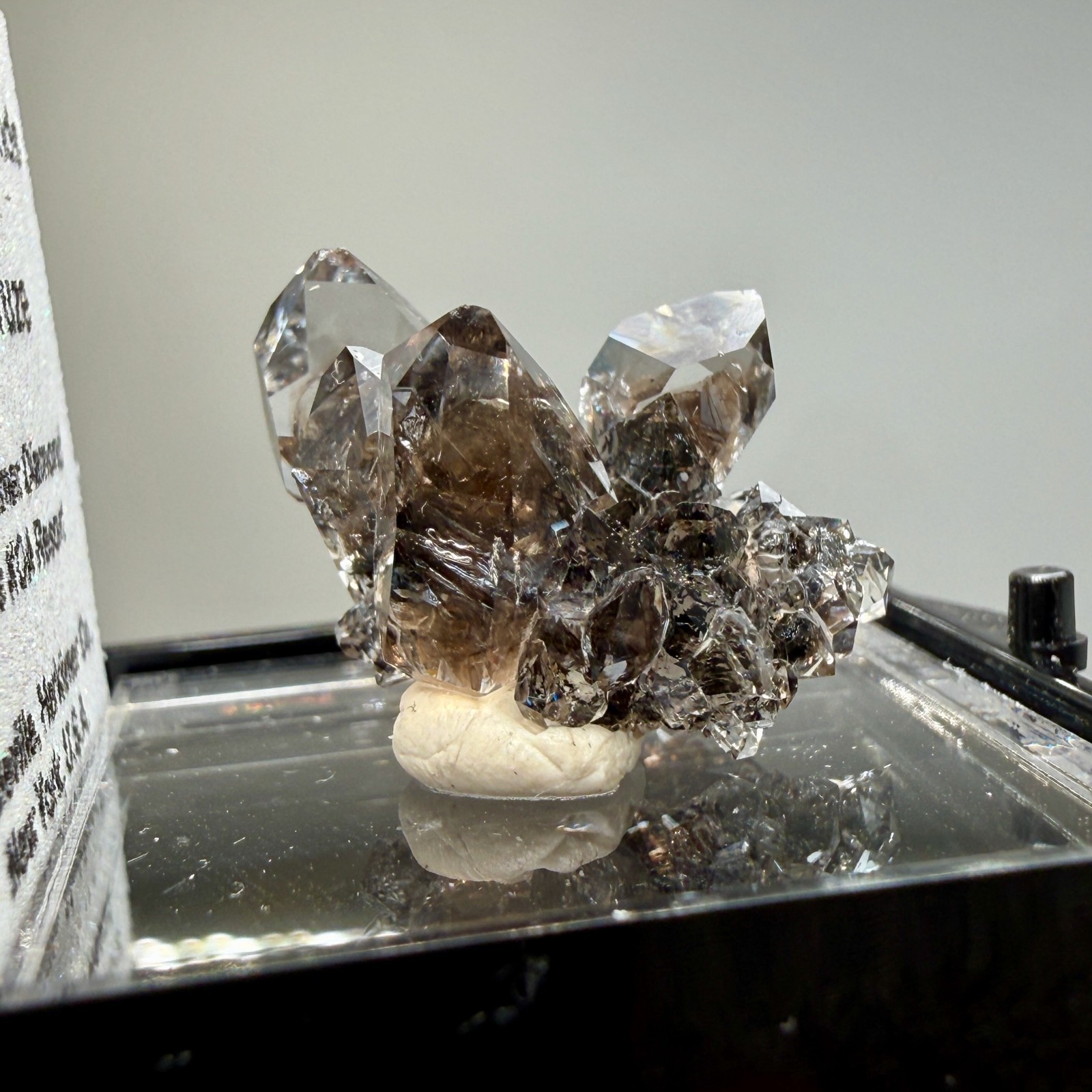 Herkimer Diamond Gems Perched on Druzy Matrix, Complete Floater, Top Shelf Piece