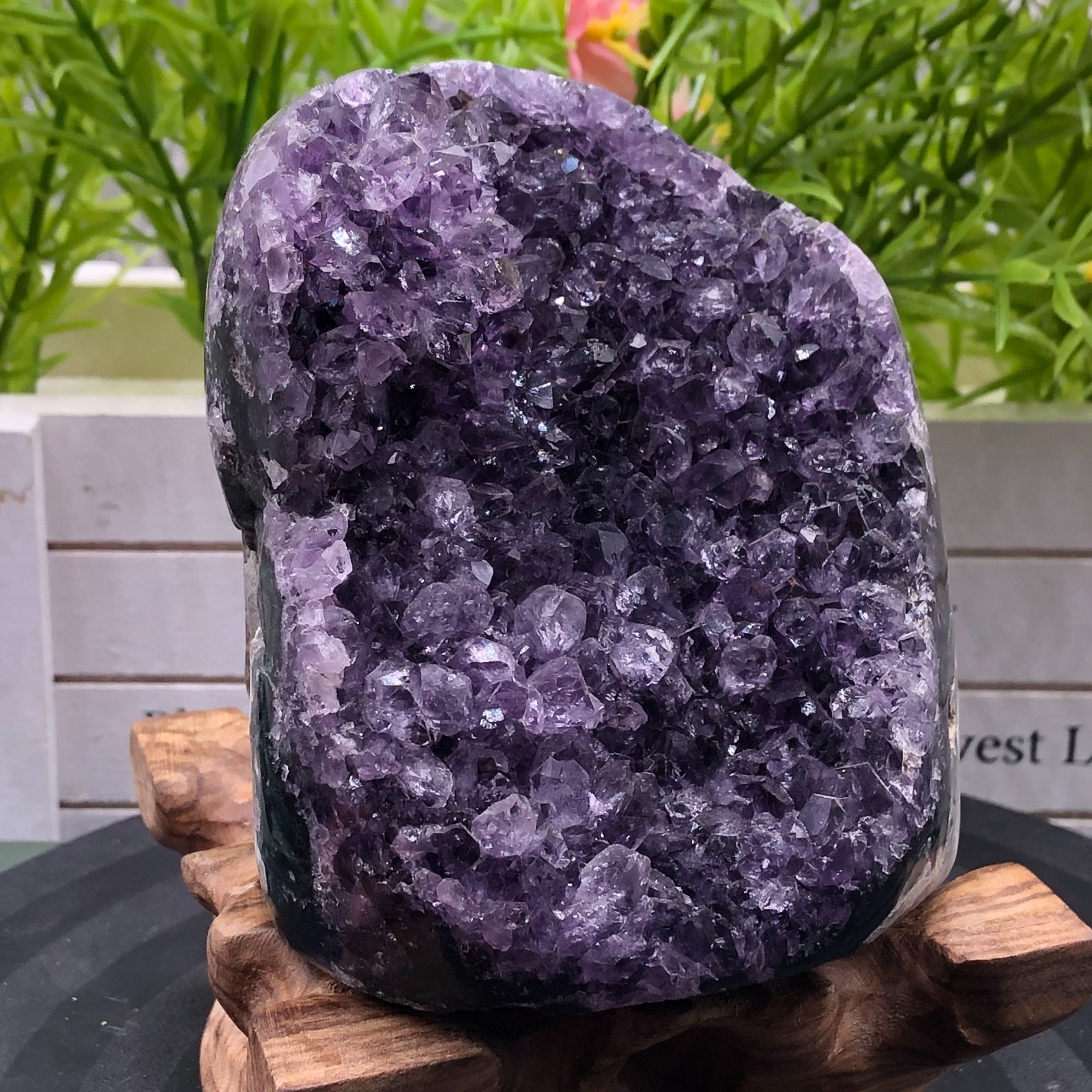 727g Natural Light Purple Amethyst Quartz Crystal Cluster Specimen Healing