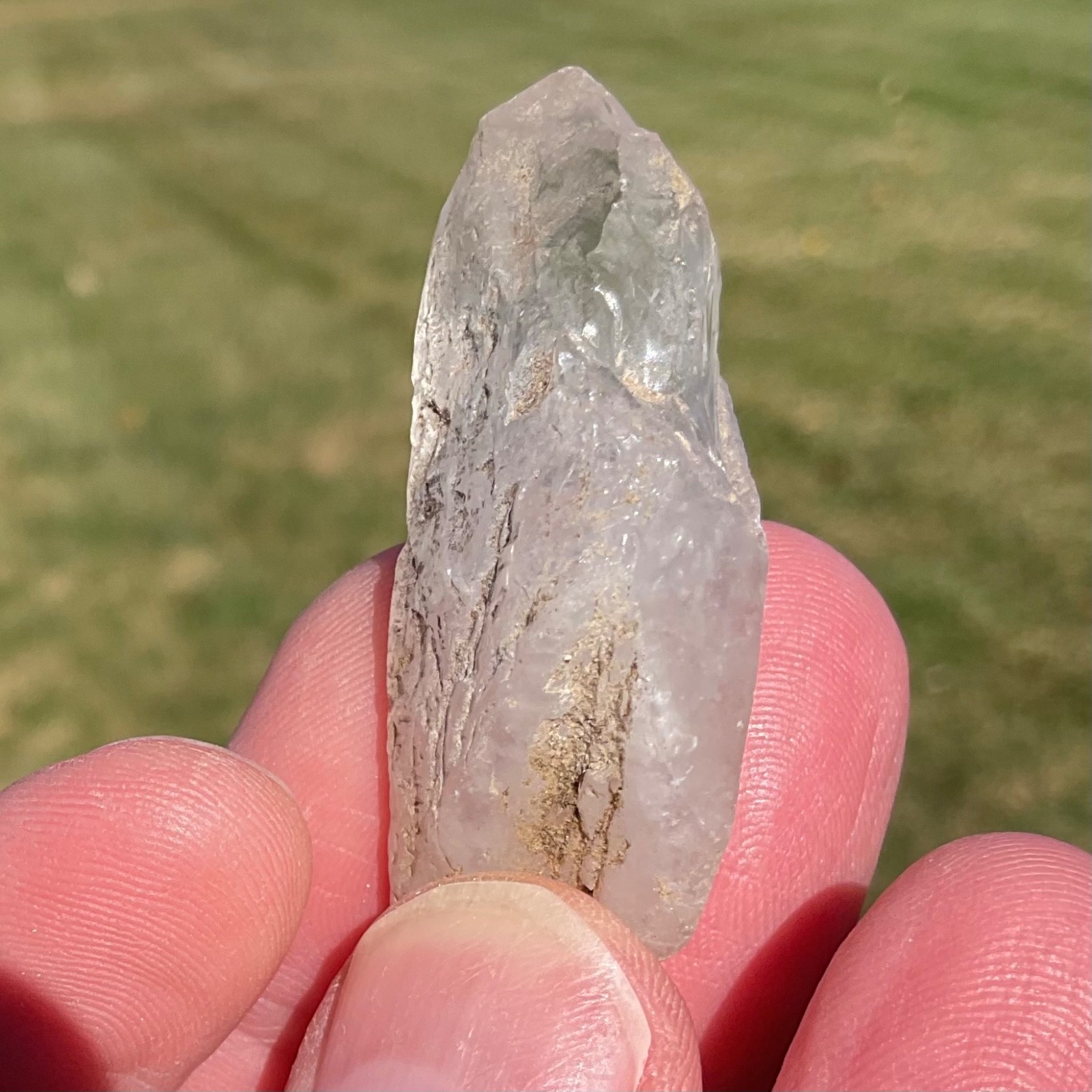 Etched Quartz Crystal Phantom Specimen 16g Natural Lightning Strike Look