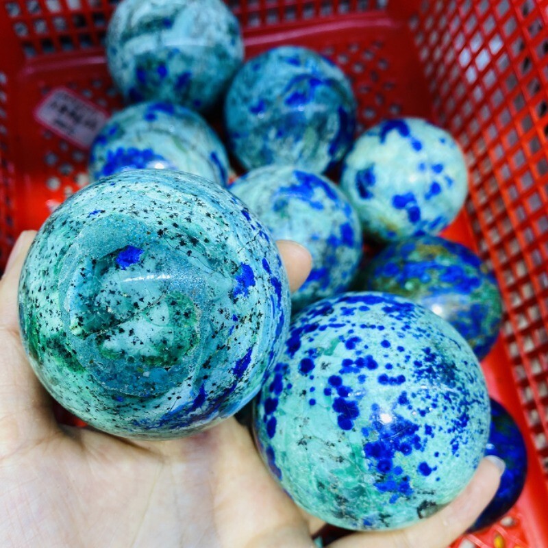 200-250g Natural blue Phoenix Stone crystal Sphere Reiki Crystal ball Decor Gift