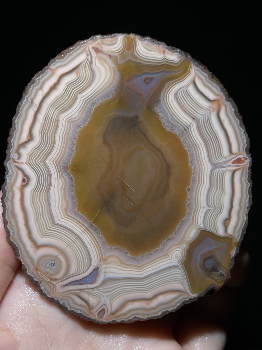 1Pair China Agate Hebei xuanhua natural Slices Crystal collectible 422g 142