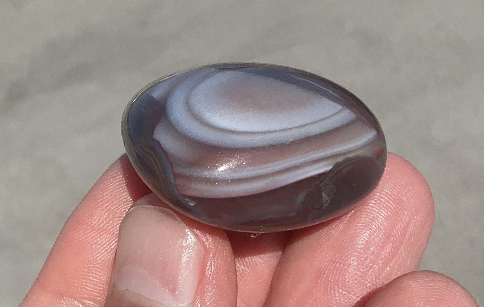 36g Polished Mozambique Agate Palmstone Worry Stone Exceptional! A++