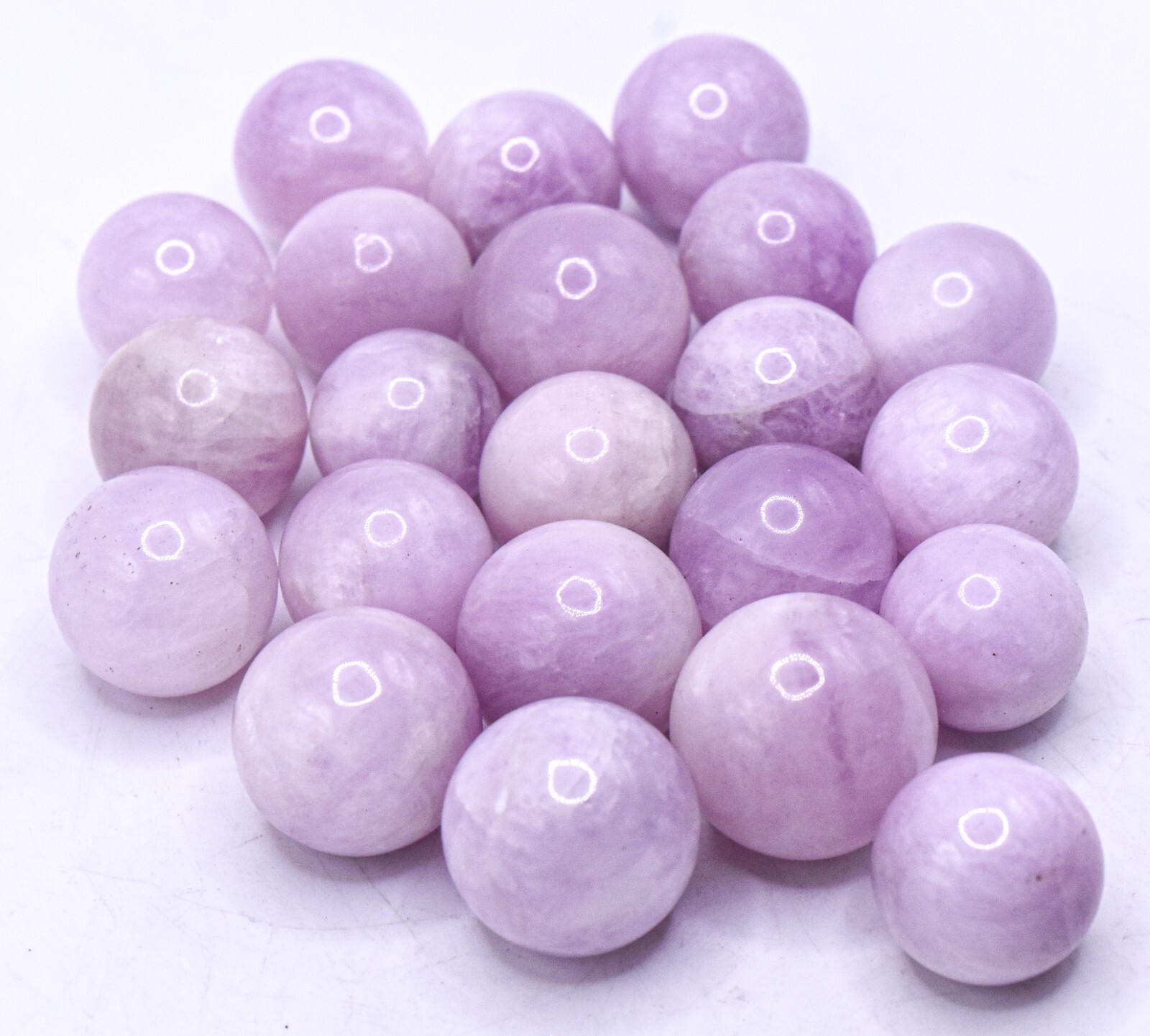 1PC 17mm Lavender Pink Kunzite Sphere Spodumene Crystal Mineral Ball Afghanistan