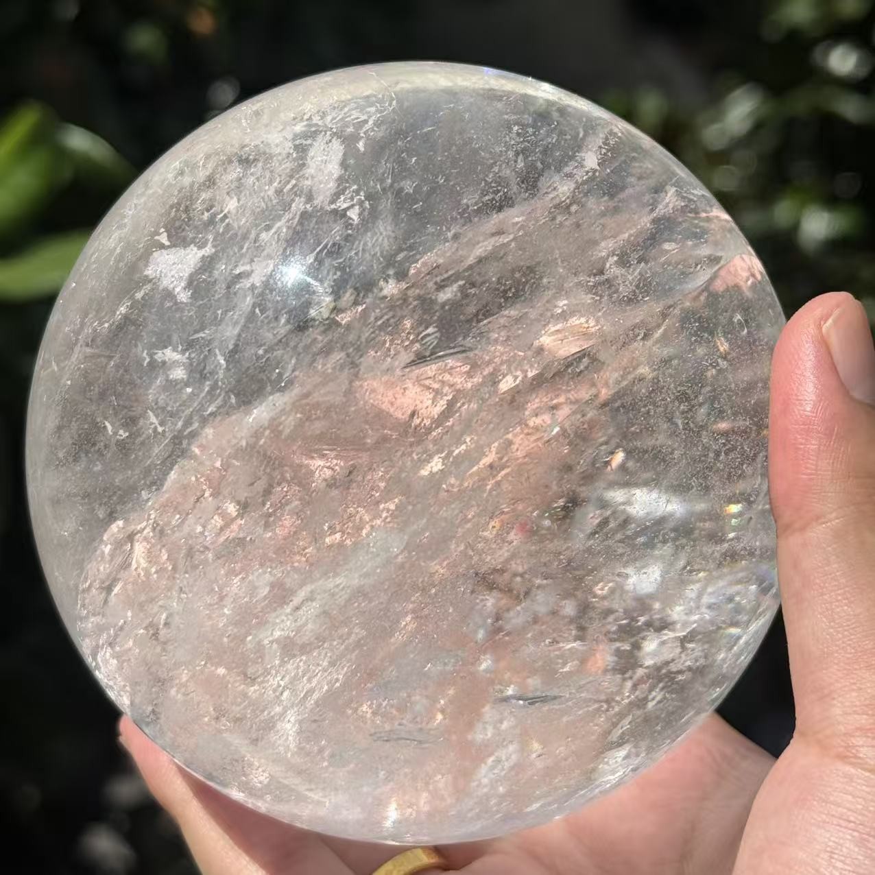4.3LB Natural Top Grade Large Clear Quartz Sphere Crystal Ball Healing Stone