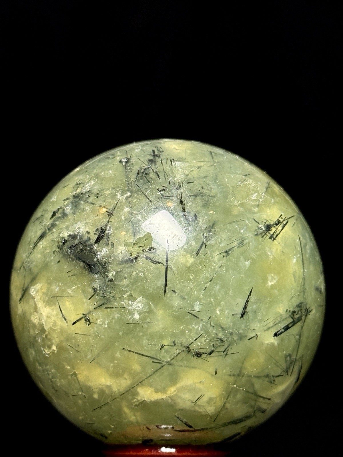 67mm PREHNITE EPIDOTE SPHERE 💚449g Green Mineral Reiki Chakra Gem Witch Crystal