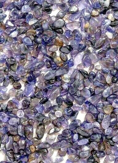 2 oz 56g Mini Tumbled Iolite Chips Bulk Stones 7-12mm