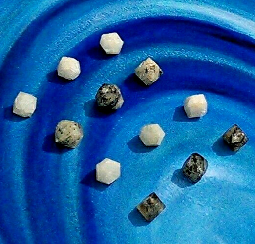 BLACK AND WHITE RHODIZITE UNITE! POWERFUL RHODIZITE CRYSTALS. CRYSTAL KIT GRIDS
