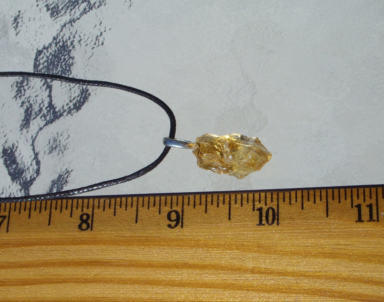 Natural Raw Rough Citrine Crystal Free Form Stone Pendant Necklace Small