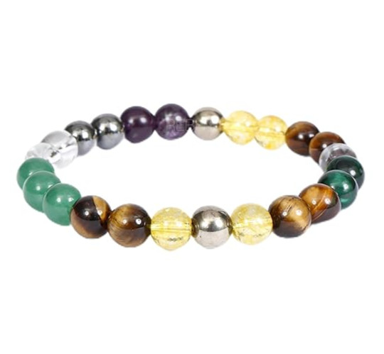 Multi Color Money Magnet Bracelet Pyrite 8 Mm for Party & Casual Men Women