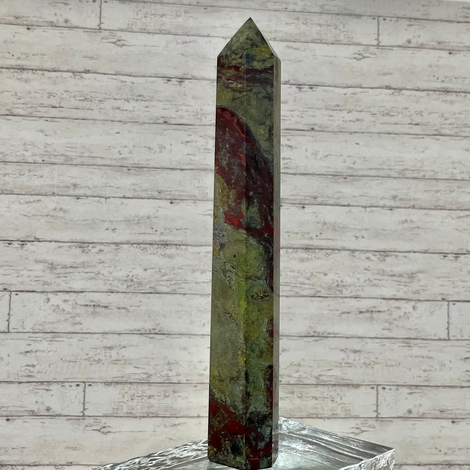 Genuine Bloodstone Crystal Tower Point Unique Spiritual Healing Gift 852 g