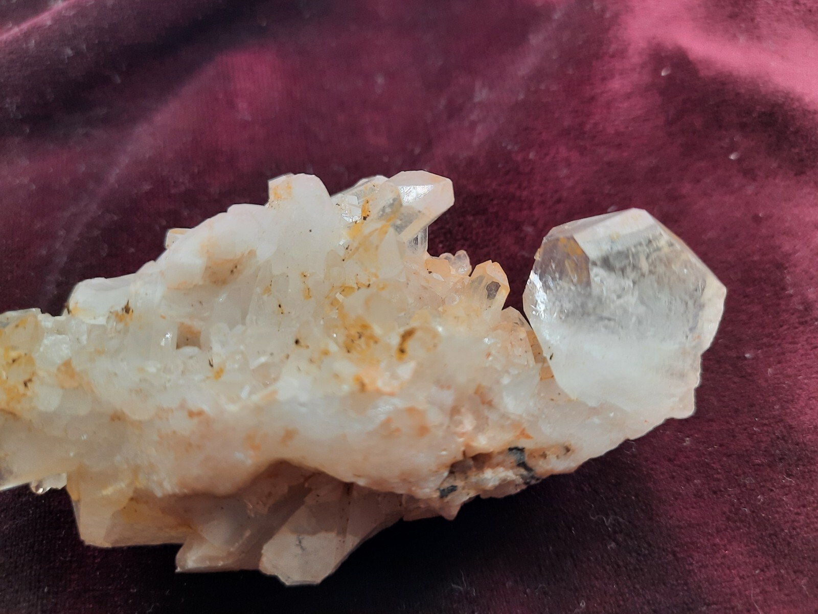 Quartz Crystals Cluster Arkansas Size 2 3/4 x 1 1/2 x 1 1/2 inches