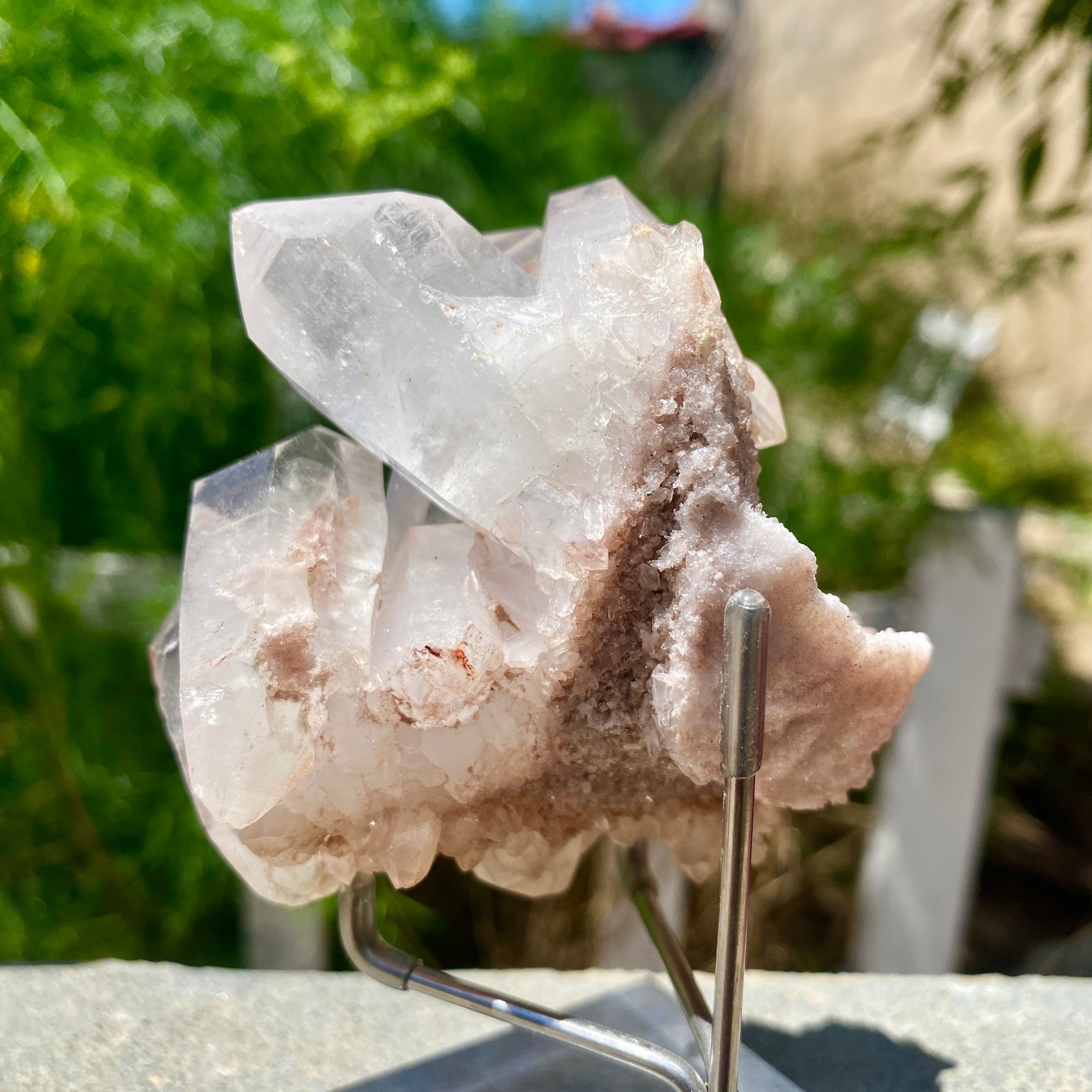 249G Natural Clear White Crystal Quartz Cluster Energy Healing Specimen