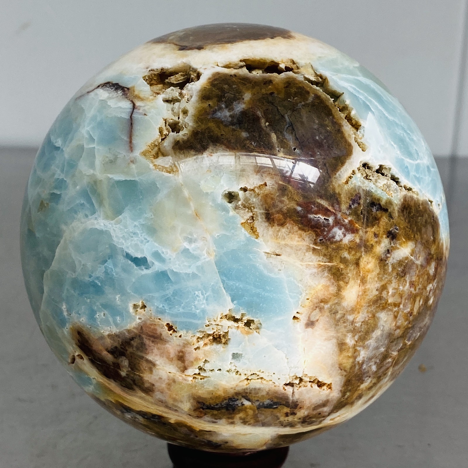 Natural amazon stone quartz ball crystal sphere healing 1760G (3.88LB)