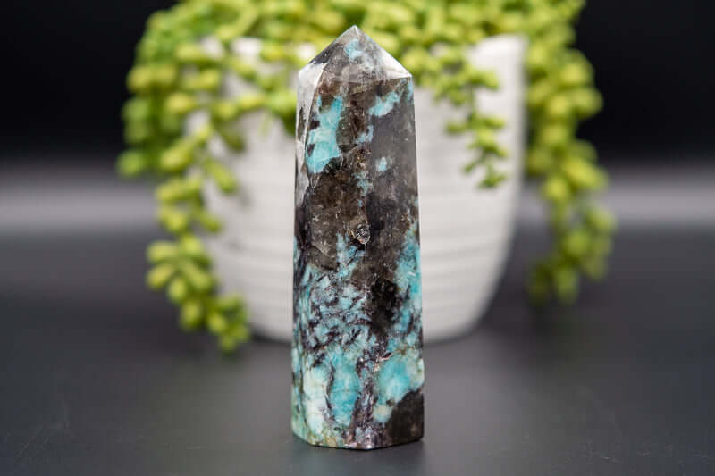 Amazonite, Gem Lepidolite, Smoky Quartz, Quartz Tower