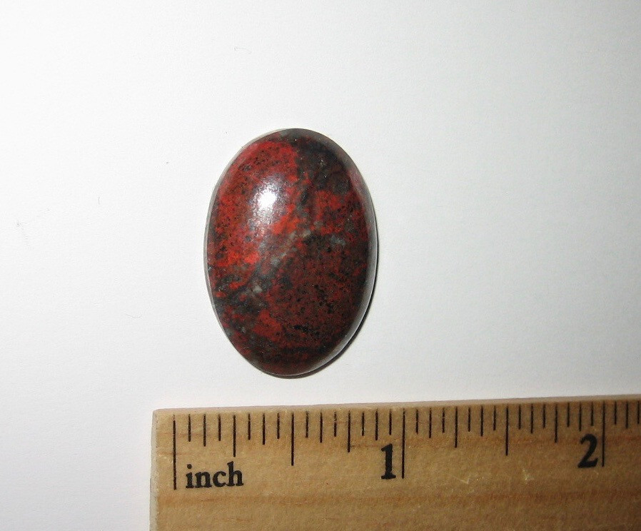 26mm x 18.5mm POLISHED NATURAL CUPRITE STONE CABOCHON FROM MEXICO 28.5carats *A