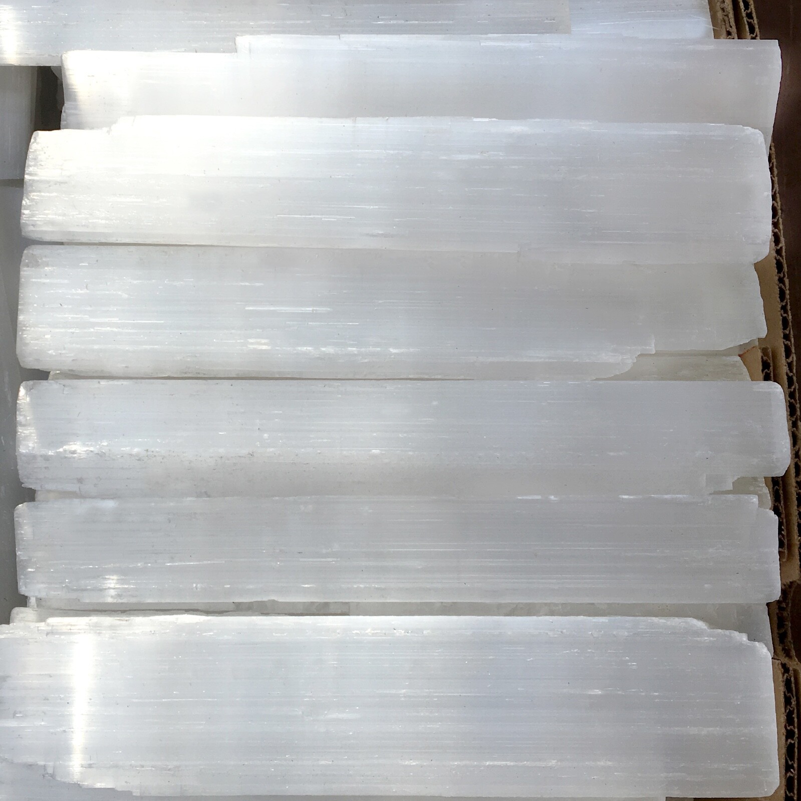 10 lb XL Selenite Crystal Logs 14 ” Sticks Bulk LOT Extra Large Natural Wands