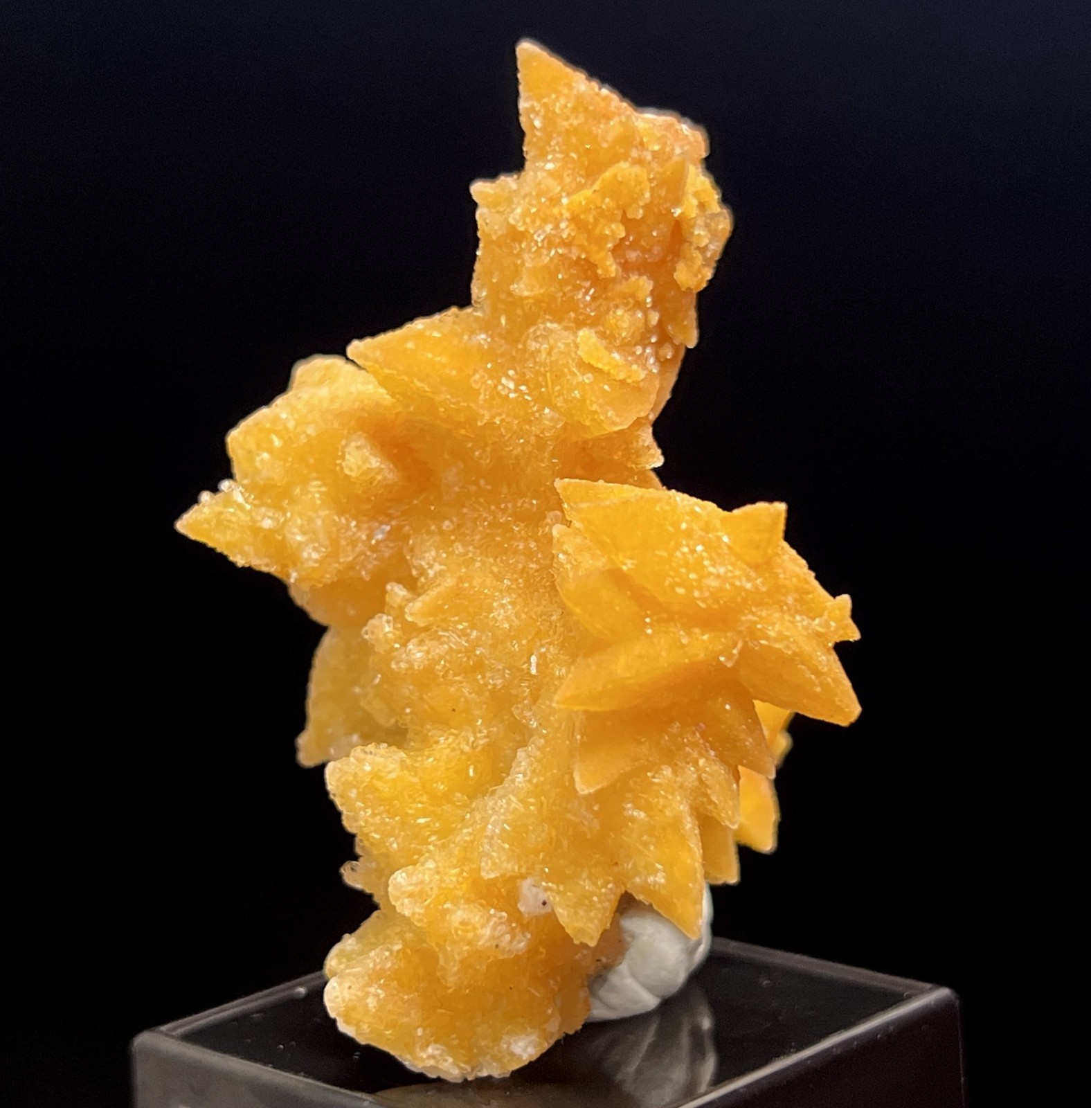 55mm 34g Sparkling Selenite coated Calcite on Stibiconite, Natural Mineral