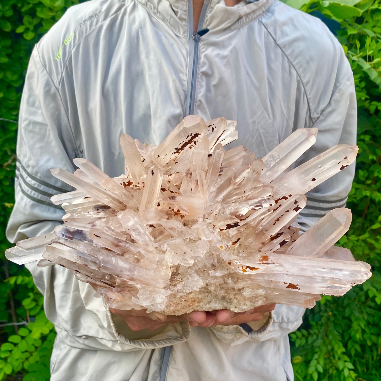 8.15LB Large Natural Clear White Crystal Quartz Cluster Energy Healing Specimen
