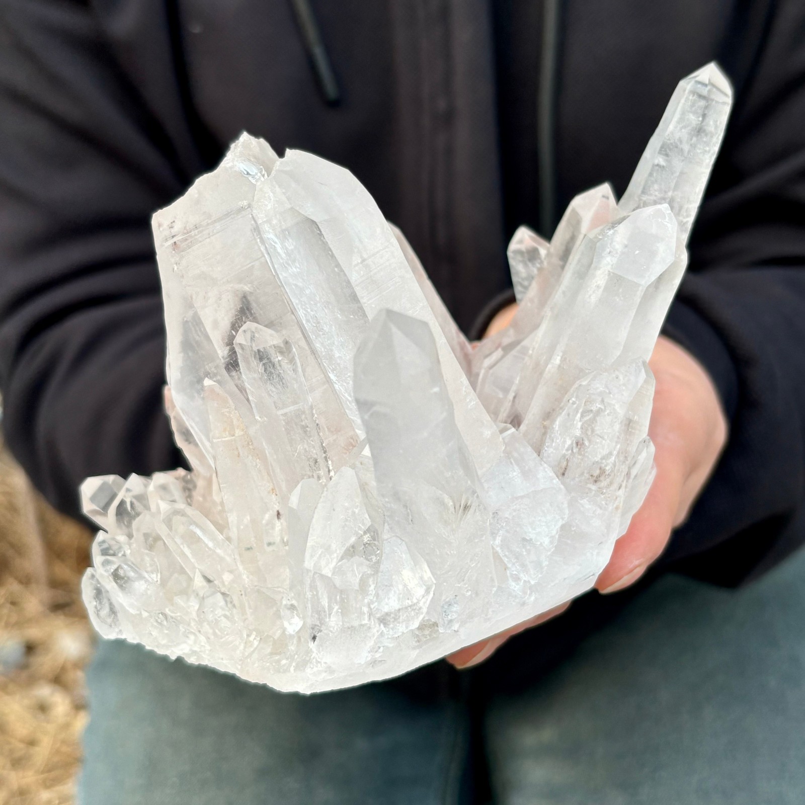1.73LB A+++Natural white Crystal Himalayan quartz chunk mineralsls