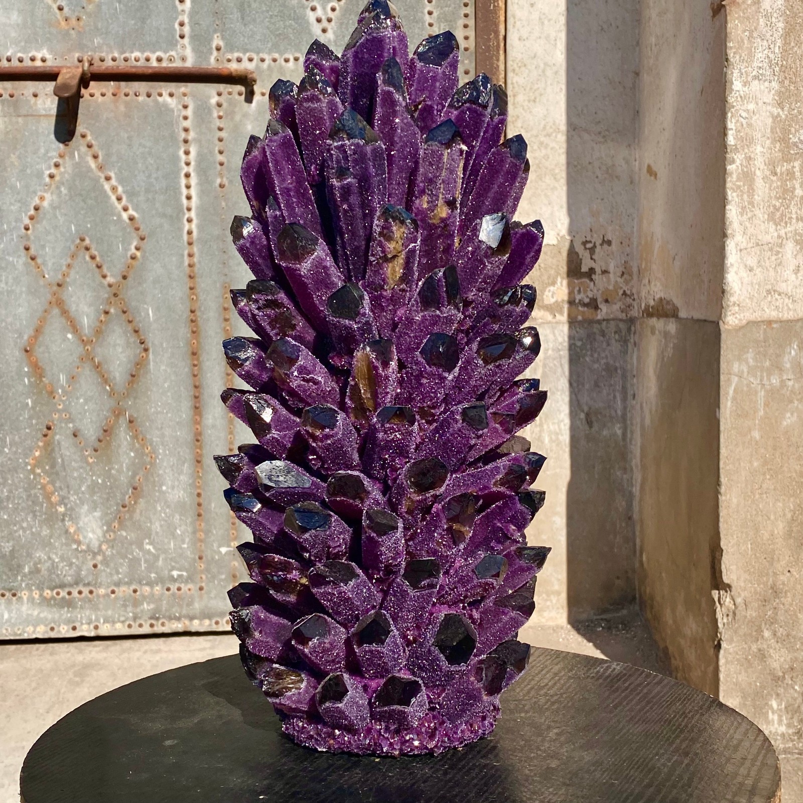 24.8LB New Find purple PhantomQuartz Crystal Cluster MineralSpecimen