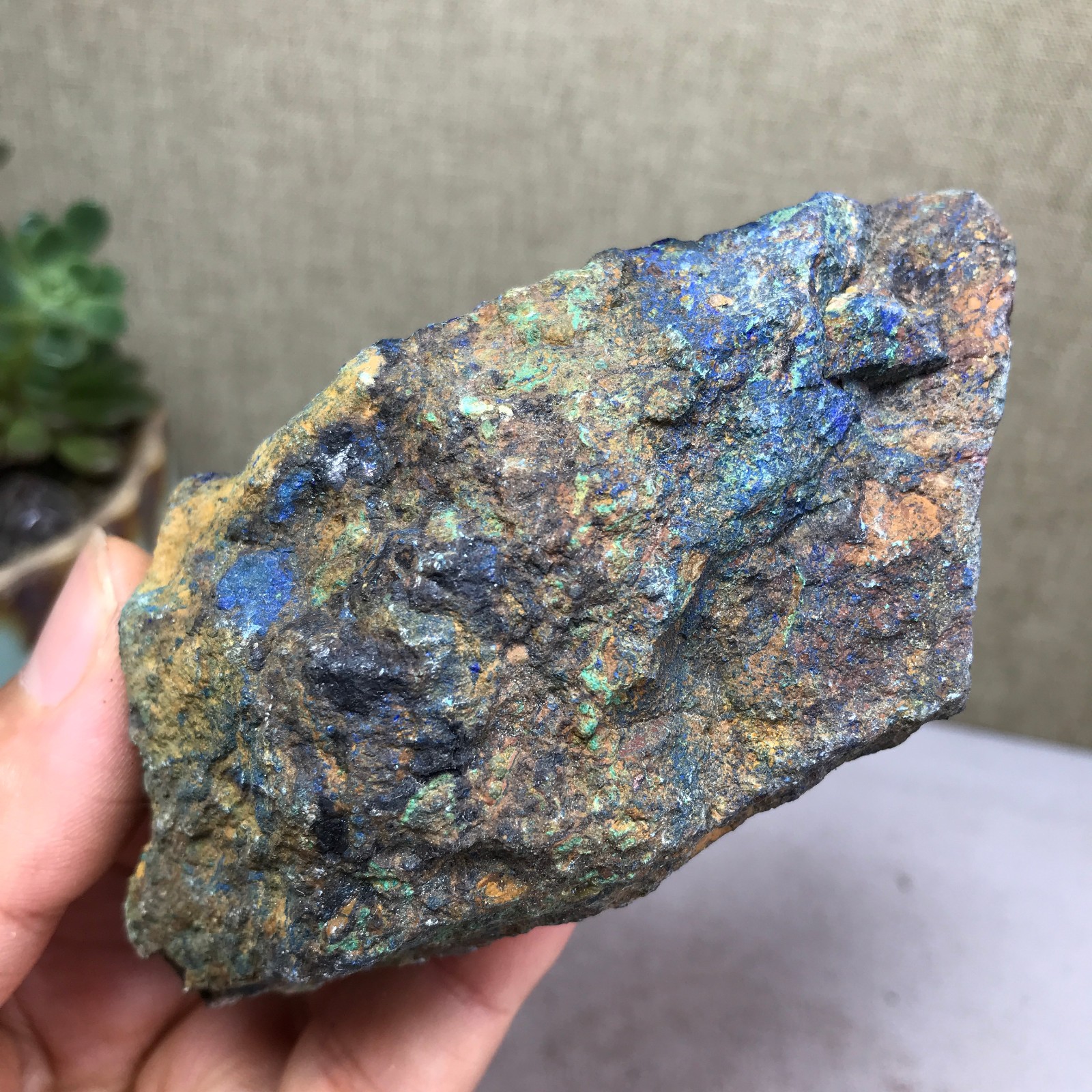 226g Natural Azurite Malachite gemstone Rough original Crystal Specimen A4639