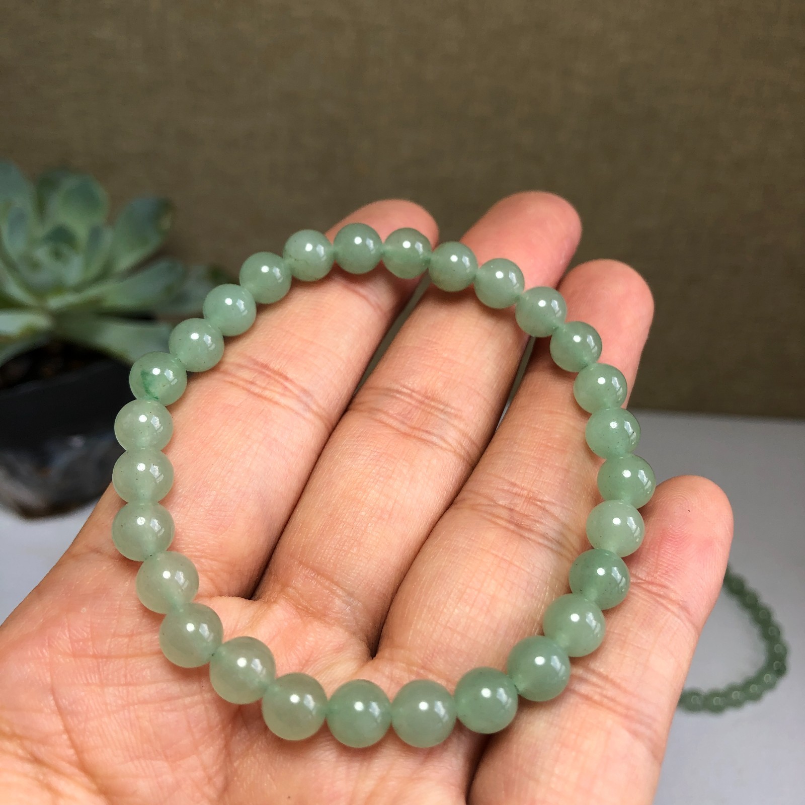 5Pcs Wholesal Natural AVENTURINE Agate Stone bracelets Crystal ball sphere 6mm