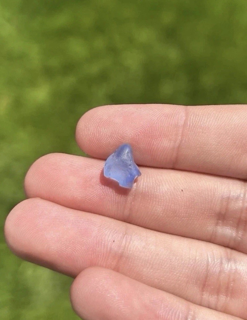 Blue Sapphire Facet Rough Crystal Unheated Sri Lanka 4.30 carats