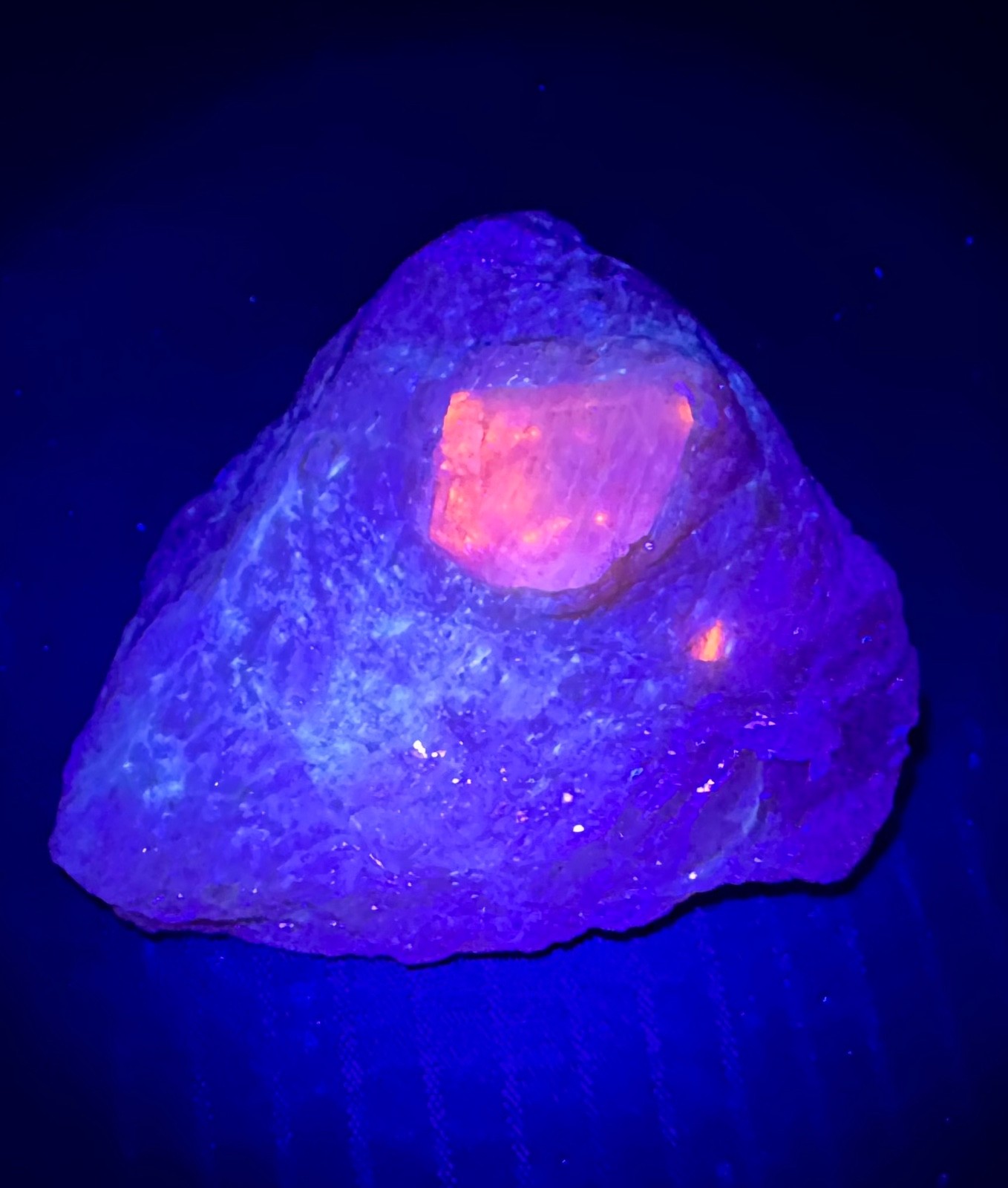 192 Gr Blue Hakmanite Crystal On Matrix From Badakhshan Afghanistan