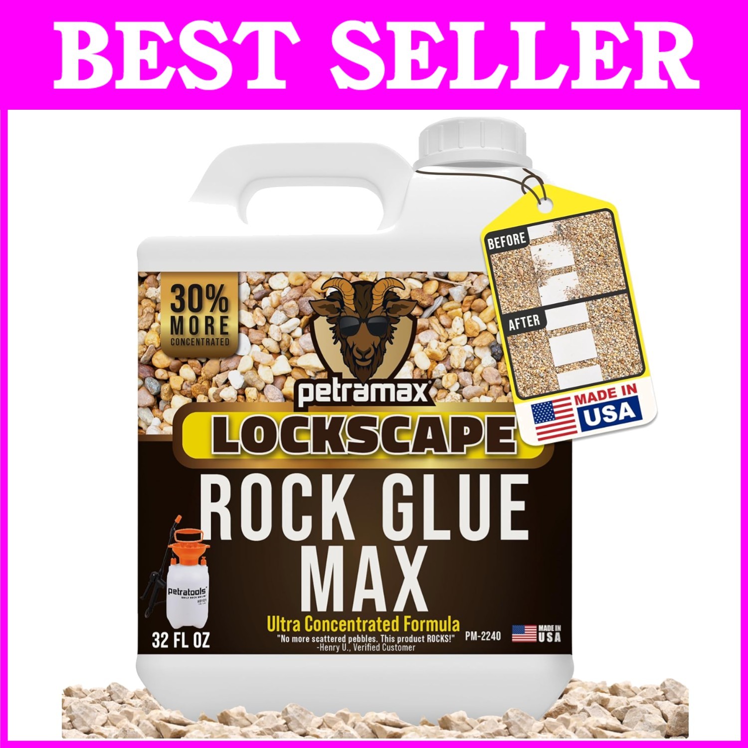 Decomposed Granite Stabilizer – 32oz Clear Glue