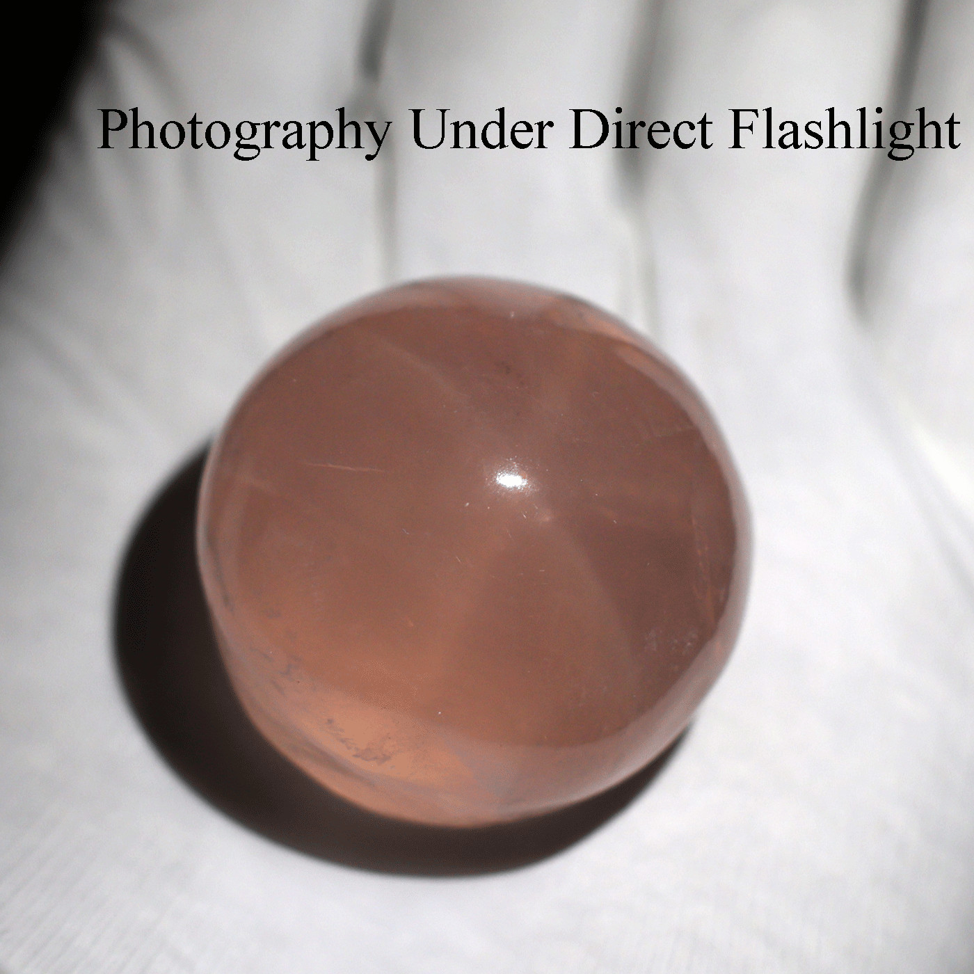 57g Gemmy Star Rose Quartz Palmstone—Celestial Love Stone— Six-Ray Star Asterism