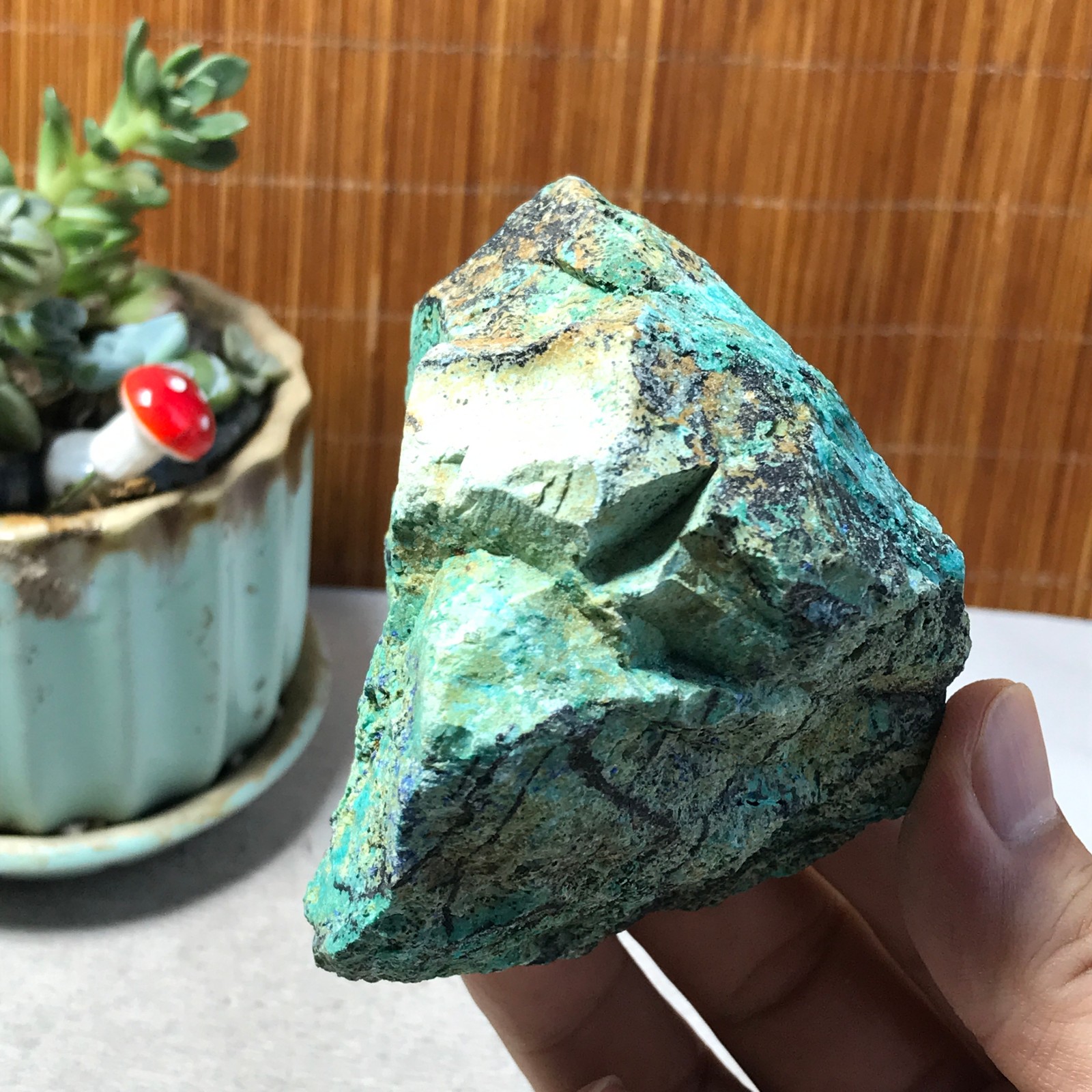 262g Natural Azurite/Malachite gemstone Rough original Crystal Specimen A6532