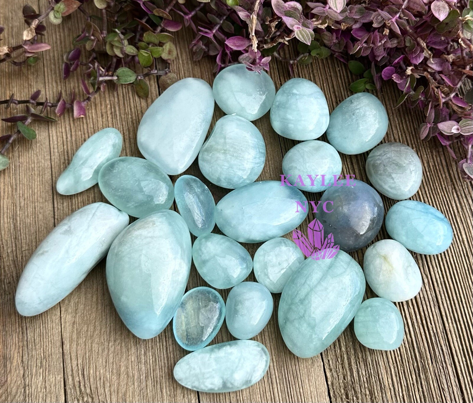 Wholesale Lot 1 Lb Natural Aquamarine Tumble Healing Energy