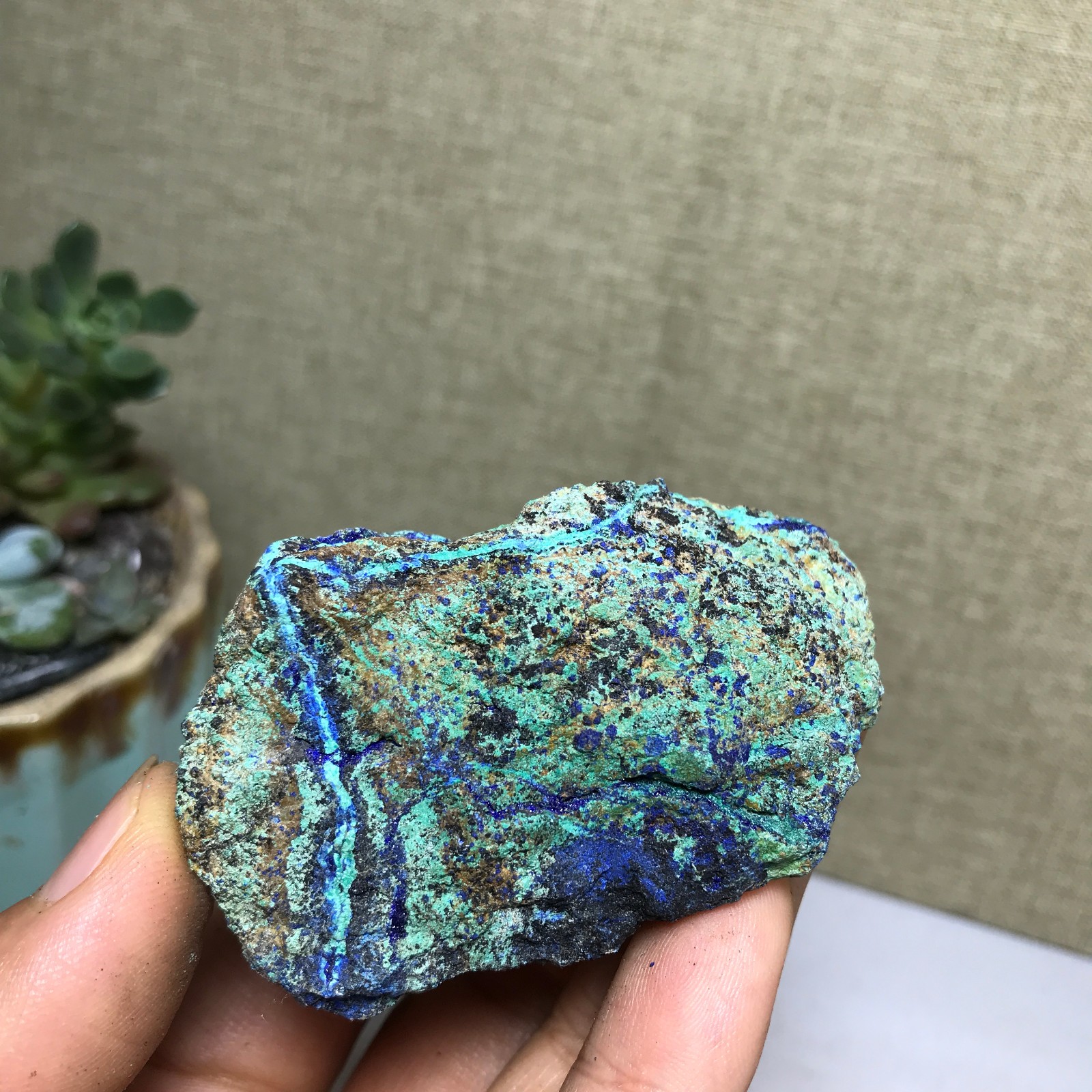 69g Natural Azurite Malachite gemstone Rough original Crystal Specimen A5183