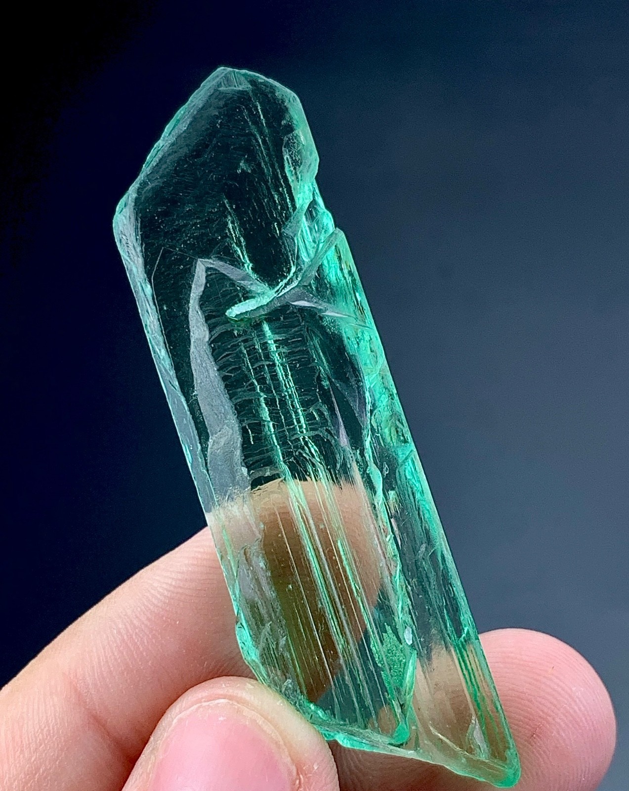 70 Carat Green kunzite Crystal specimen From Afghanistan