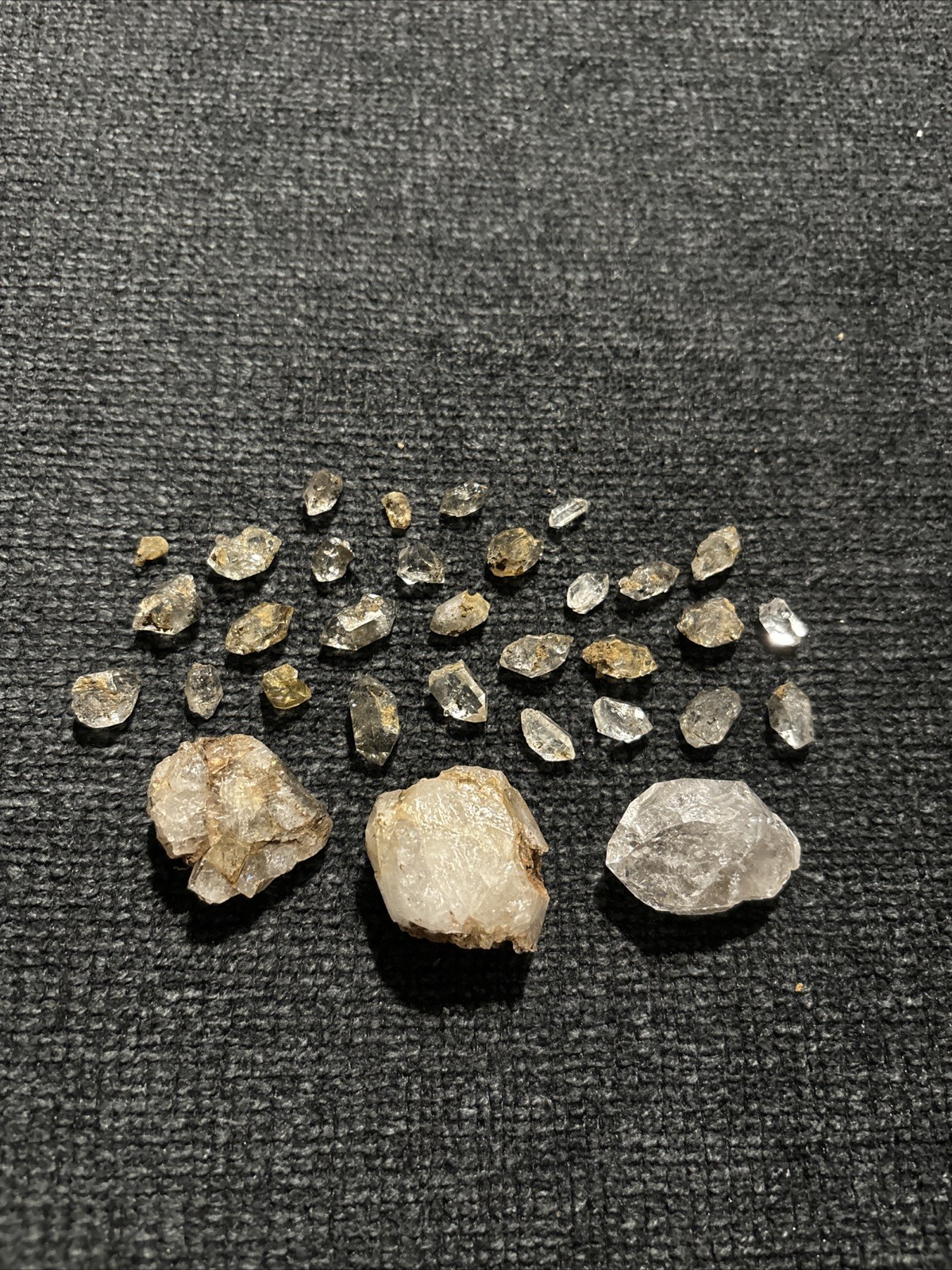 Herkimer Diamond Quartz Crystals Mixed Lot 32pc 1.16oz Combined