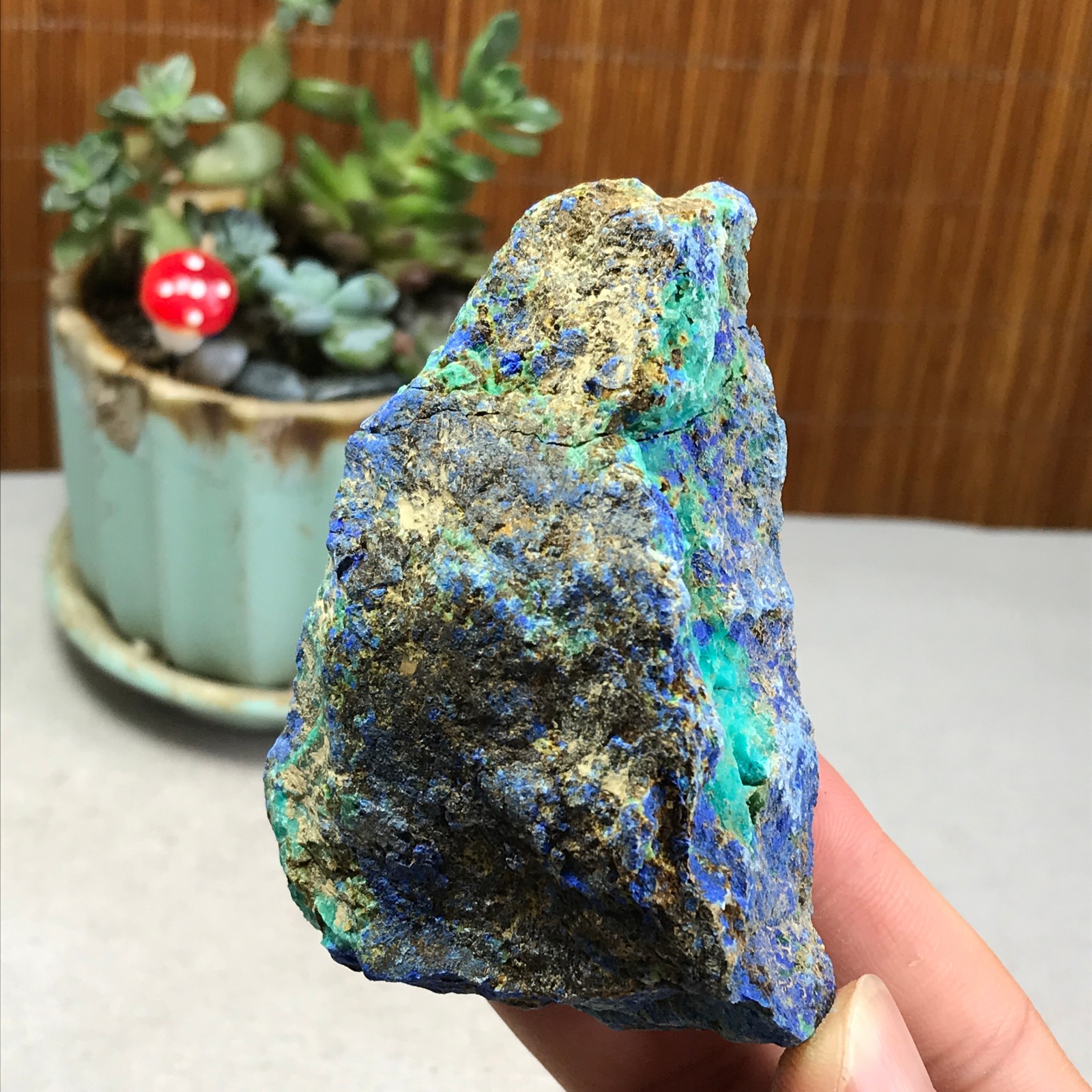 125g Natural Azurite/Malachite gemstone Rough original Crystal Specimen A5944